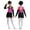 Hot Pink&Black, variant on XUNZOO Kids Girls Tassel Jumpsuit Latin Jazz Ballet Dance Leotard Dress Modern Competition Dance Costumes Hot Pink&Black 12