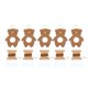 thumbnail image 1 of Juego de 5 llaveros de cuero con forma de oso lindo, kit de llavero de cuero para bolso, ropa, colgante decorativo, paquete de material de llavero de oso marrón pálido, 1 of 8