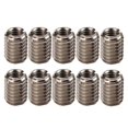thumbnail image 1 of Lot de 10 inserts filetés en acier inoxydable, écrous réducteurs, filetage femelle M4 x 0,7, filetage mâle M6 x 1,0, longueur 8 mm, 1 of 4