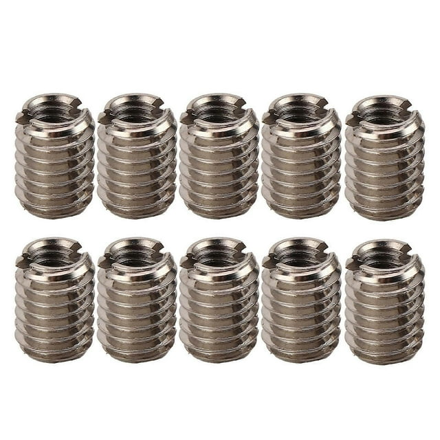 Lot de 10 inserts filetés en acier inoxydable, écrous réducteurs, filetage femelle M4 x 0,7, filetage mâle M6 x 1,0, longueur 8 mm