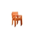 thumbnail image 3 of Benjara Meta 22 Inch 6 Piece Dining Chair Set, Orange Aluminum Frame, Stackable, 3 of 5