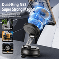 thumbnail image 3 of VAMOUT Magnetic Wireless Car Mount Charger, 15W Wireless Fast Charging Magnetic Phone Holder for Car with Vacuum Suction Cup, 360° Rotatable Phone Mount for iPhone 17~12 Pro Max & Android, 3 of 10