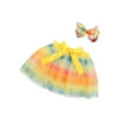 thumbnail image 7 of Sedceaty Kids Skirt, Girls Star Patterns Elastic High Waist Bubble Skirt with Bowknot Hair Clip for Summer Fall, 7 of 7