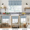 thumbnail image 5 of 2 Pack Ocean Anchor Valance for Window Blue Striped White Stripes Kitchen Valance Rod Pocket Short Curtain Topper Decorative Window Treatment for Living Room Bedroom 42"x12", 5 of 8