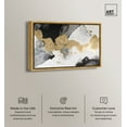 thumbnail image 2 of Golden Liquid Canvas Modern Black White Abstract Wall Art by Art Remedy, Gold Frame, 45" x 30", 2 of 7
