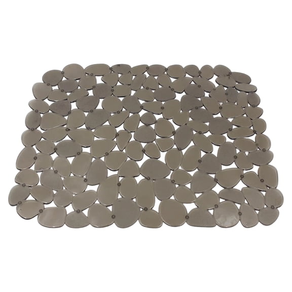 Heavy-Duty Pebble Sink Mat, Cuttable Kitchen Sink Liner, Odorless Non-Slip for Stainless Steel Sinks & Dishwasher Protector(Light Gray)