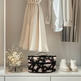 thumbnail image 4 of HELLHERO Travel Steamer Storage Bag Easy Storage Cleaning For Garment Care with Zipper Closure Pink Blooms with Gold Foliage on Black(Case Only), 4 of 6