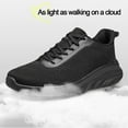 thumbnail image 6 of YHOON Men Walking Shoes Lightweight Breathable Running Tennis Sneakers Athletic Gym Workout Training Slip on Shoes All Black Size 7.5, 6 of 9