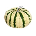 thumbnail image 2 of Utilería de calabaza Artificial, verdura de imitación, adorno multiusos portátil de tamaño pequeño, simulación para el hogar, reunión de Halloween y Verde y amarillo, 2 of 8