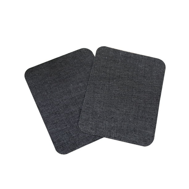 1 par de suéteres, camisa, codos, parches, parches para la rodilla para jeans, parches para planchar en la rodilla, parche de mezclilla cuadrado (negro)