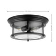 thumbnail image 2 of JONATHAN Y Lauren 13.25" 2-Light Metal/Glass LED Flush Mount, Black, JYL7446D, 2 of 9