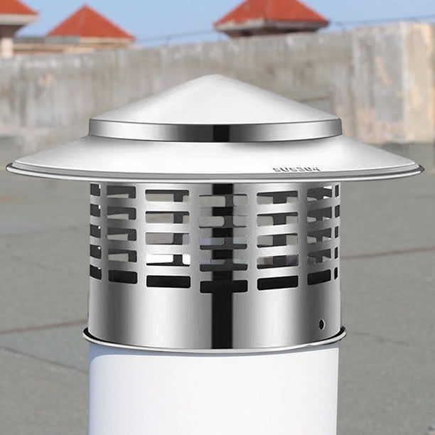Tapa de lluvia de chimenea redonda cubierta de chimenea impermeable con techo de la pantalla protector de la lluvia para la tapa del respiradero para Estilo a
