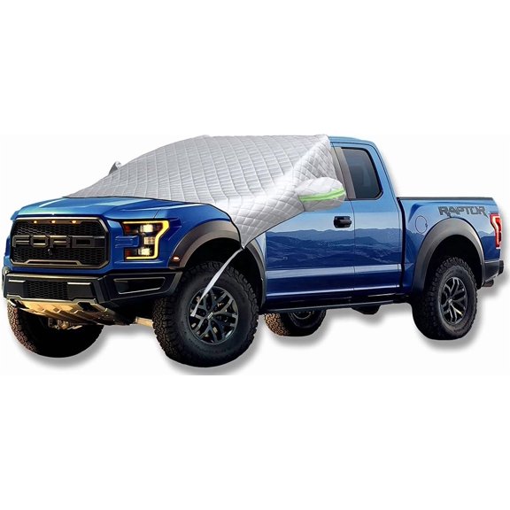Winter Pickup Truck windscreen and Side Window Snow Cover Large Size Thickened Protective Layer Frost Cover Summer Sun Protection car Clothes,Magnet Car Cover Suitable for Most Cars