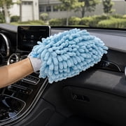 Auto Drive Microfiber Car Wash Mitt, Blue, 1 Count