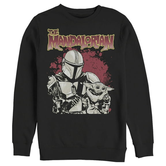 Men's Star Wars: The Mandalorian Strong Attachment  Sweatshirt Black Medium