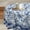 Rustic Blue Floral, variant on Easter Day Tablecloth Round - Bunny Floral Eggs Wrinkle Resistant Reusable Table Cloth 60 Inch Spring Seasonal Holiday Table Decoration for Party Indoor Outdoor