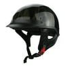 Gloss Black Motorcycle Skid Lid Helmet with Flames DOT Approved