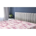thumbnail image 5 of Ambesonne Floral Design Fitted Sheet, Retro Lily Flowers, Full Size, Hot Pink Coral and Soft Pink, 5 of 5