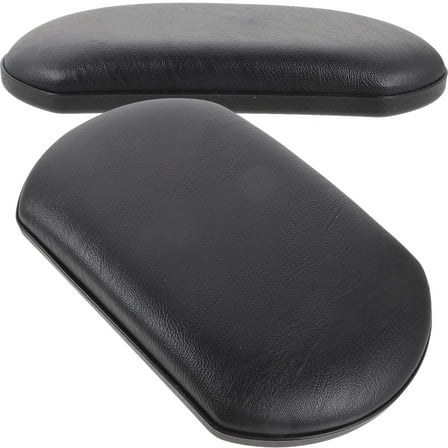 OUNONA Wheelchair Calf Pad Replacement Cushion Black 2PCS
