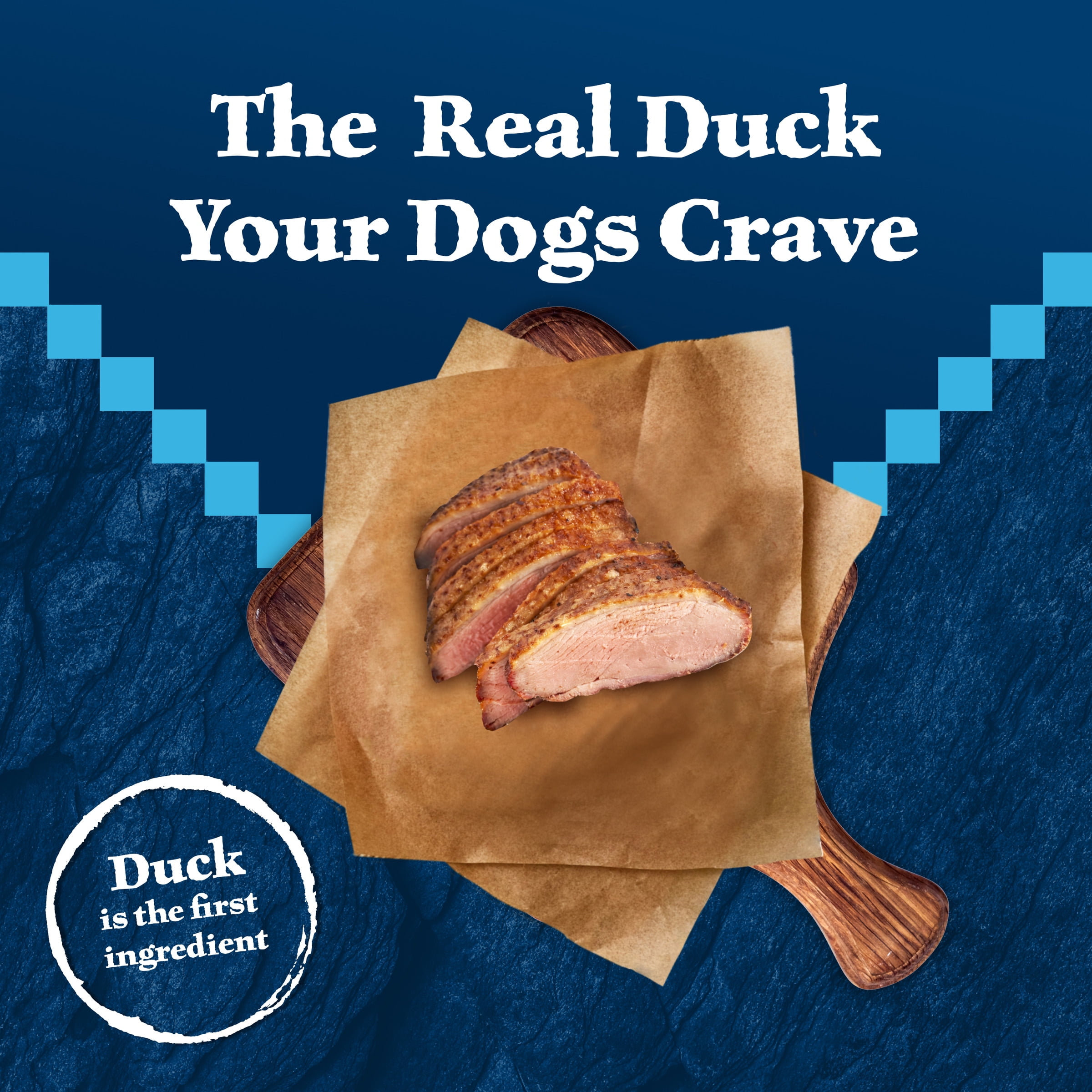 Blue Buffalo Wilderness Natural High-Protein Dry Food for Adult Dogs, Duck, 28-lb bag.