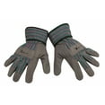 thumbnail image 2 of G & F Products Kids Work Gloves Kids Garden Gloves Genuine Cowhide Leather Palm Cotton Back Rubberized Safety Cuff Winged Thumb Gunn Cut Unisex Brown Size Medium 1 Pair JustForKids, 2 of 13