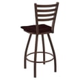 thumbnail image 2 of 410 Jackie 30" Swivel Bar Stool with Black Wrinkle Finish and Dark Cherry Oak Seat, 2 of 4
