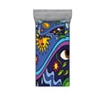 thumbnail image 2 of Ambesonne Abstract Fitted Sheet & Pillow Sham Set, Sunny Nature Flowers, Queen, Multicolor, 2 of 3