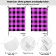 thumbnail image 2 of Easygdp Purple Black Buffalo Plaid Garden Flag Yard Flag Welcome Flag, Double-Sided, Weather Resistant for Outdoor Decor - 28"x40", 2 of 9