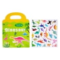 thumbnail image 1 of lionlar Reusable Sticker Book Learning Toys 30Pcs Stickers Multicolor Activity Book Busy Book for Kids Children Toddlers - dinosaur world, 1 of 9