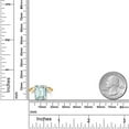 thumbnail image 3 of Gem Stone King 18K Yellow Gold Plated Silver 12X10MM Sky Blue Simulated Aquamarine and 2MM White Topaz 3 Stone Engagement Ring for Women | 5.49 Cttw | Gemstone March Birthstone | Size 9, 3 of 3