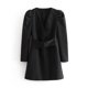 thumbnail image 2 of Aachoae Women Puff Long Sleeve Black Mini Dress Autumn V Neck Bandage High Street Lady Dresses A Line Chic Fashion Ropa Mujer zhangmengya LED, 2 of 2