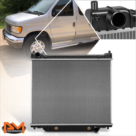 PM PERFORMOTOR Aluminum OE Style Radiator for 95-96 Ford E-350 Econoline Club Wagon DPI-1724