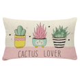 thumbnail image 1 of PENGXIANG 30cm x 50cm Taie d'Oreiller Lavable Machine Multi-Usage Polyester Cactus Impression Housse de Coussin pour la Vie Quotidienne, 1 of 12