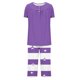 thumbnail image 5 of Sexy Pijama Conjunto para las Mujeres, Cuello Redondo Blusa de Manga Corta Y Pantalones, Traje de Moda Casual, 5 of 9