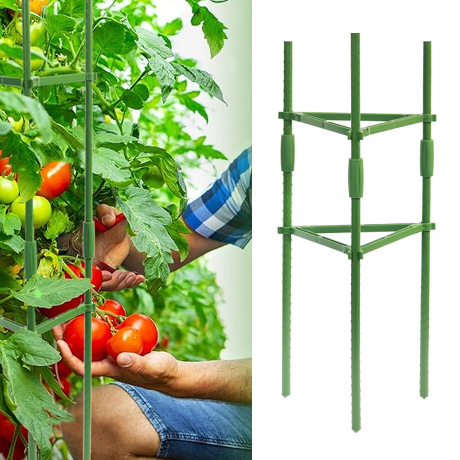 sunsanly Tomato Cages Outdoor Plant Stakes Tomato Support Cages Trellis Plant Supports Garden Stakes Climbing Vegetables Cages Trellis