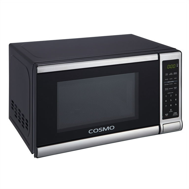 Cosmo COS-07CTMSSB 17 in. 0.7 cu. ft. Compact Countertop Microwave Oven 