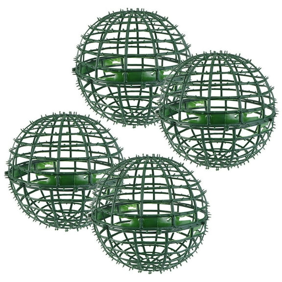 HONMEET Flower Arrangement Cage Green 4Pcs 11.8X11.8X11.8In Plastic