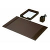 Dark Brown Bonded Leather 3-Piece Desk Set