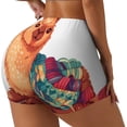 thumbnail image 1 of Fotbe Cozy Knitting Llama Shorts Sin Costuras – Shorts Deportivos de Cintura Alta para Mujer, Elásticos para Gimnasio, Yoga, Running o Ciclismo-Small, 1 of 8