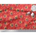 thumbnail image 3 of Soimoi Modal Satin Fabric Feather & Bird Cartoon Printed Fabric 1 Yard 42 Inch Wide, 3 of 3