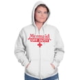 thumbnail image 5 of Mermaid Off Duty Cute Beach Day Vacay Zip Hoodie Sweatshirt Women Brisco Brands S, 5 of 6