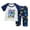 Blue, variant on oqasdz Boys Pajamas Child Kids Homewear Cartoon Printed Short Sleeve T Shirt and Pants Sleepwear Casual Loose Pajama Sets Size 3 Y-4 Y