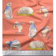 thumbnail image 1 of Soimoi Rayon Fabric Cycle,Rabbit & Bear Kids Print Fabric by Yard 42 Inch Wide, 1 of 2