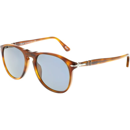 Persol Men's PO9649S-96/56-52 Brown Oval Sunglasses