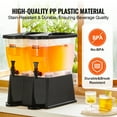 thumbnail image 5 of KFFKFF Plastic  Beverage Dispenser 3 Gallon x 2 Drink Dispensers with Lid and Faucet   Leak Proof, 5 of 9