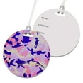 thumbnail image 1 of KuzmarK Luggage Travel Round Bag Tag -  Purple Camouflage, 1 of 1