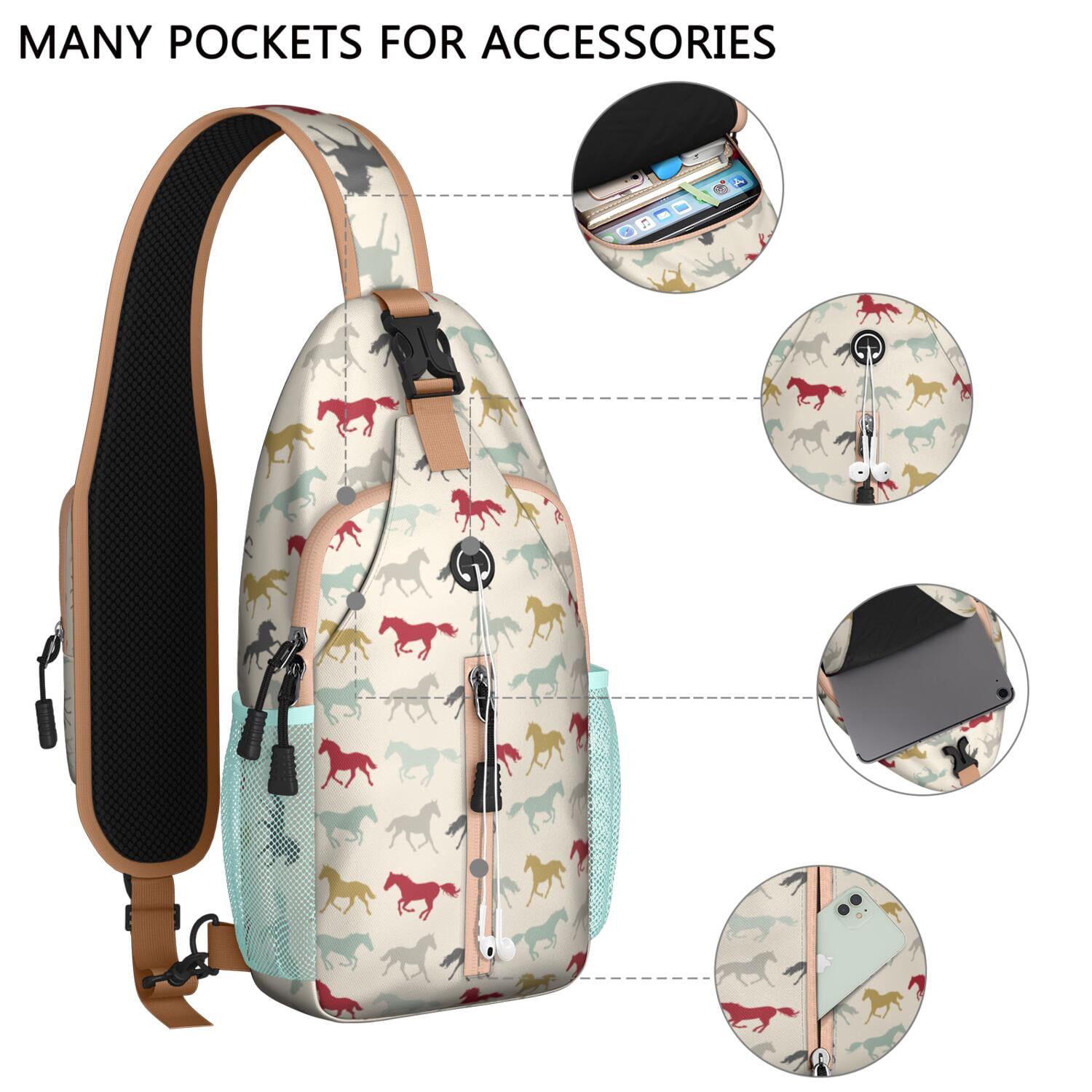 Butterfly and Rainbow Artistic Print Shoulder Bag – Watercolor Theme, Lightweight Build, Secure Storage – Fantasy Inspired