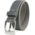 thumbnail image 5 of Square Wide Pin Distressed Leather Belt (Gray) by Nickel Smart® - Nickel Free Belt Buckle with Dark Gray Distressed Leather Strap.  1⅜ inches or 35 mm wide, Hypoallergenic Buckle, USA Made, 5 of 8