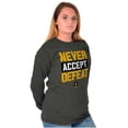 thumbnail image 4 of US Army Logo Never Accept Defeat Long Sleeve TShirt Men Women Brisco Brands 2X, 4 of 6