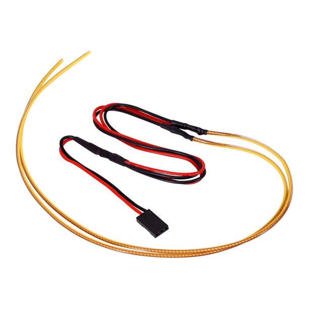 Luces de alambre de tira de luz brillante fácil de usar es fácil de usar la línea estroboscópica brillante para la decoración de Halloween 1:24 autos Amarillo